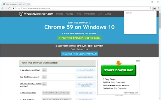User-Agent Switcher para sa Chrome – Baguhin ang Browser User-Agent - Screenshot 1
