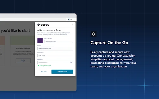 I-download ang Cerby Extension – Ligtas na Pamamahala ng Account - Screenshot 4