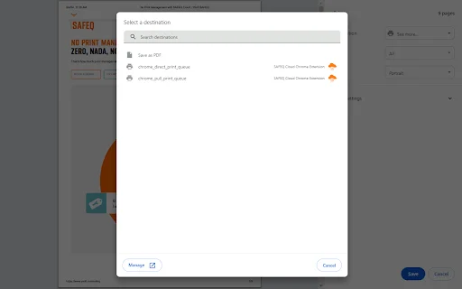 I-download ang SAFEQ Cloud Chrome Extension – Secure na Pag-print - Screenshot 4