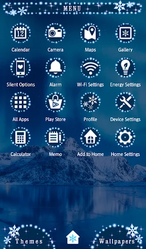 I-download ang Snowy Mountains Theme – Magandang Aurora Wallpaper - Screenshot 2