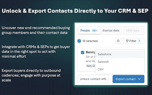 6sense Chrome Extension: Palakasin ang Sales at Leads - Screenshot 3